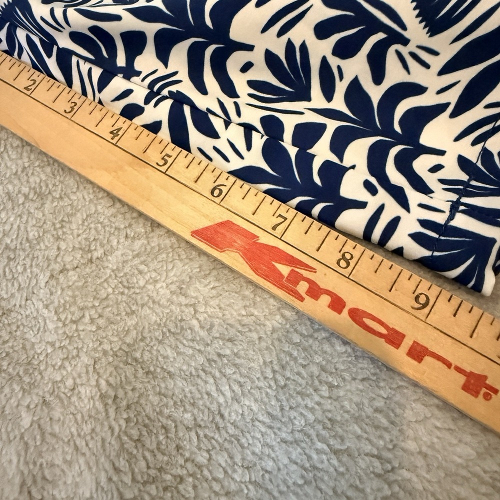 Capelle Hybrid Shorts Men's Large Blue White Tropical Botanical Print Lined - Picture 5 of 10